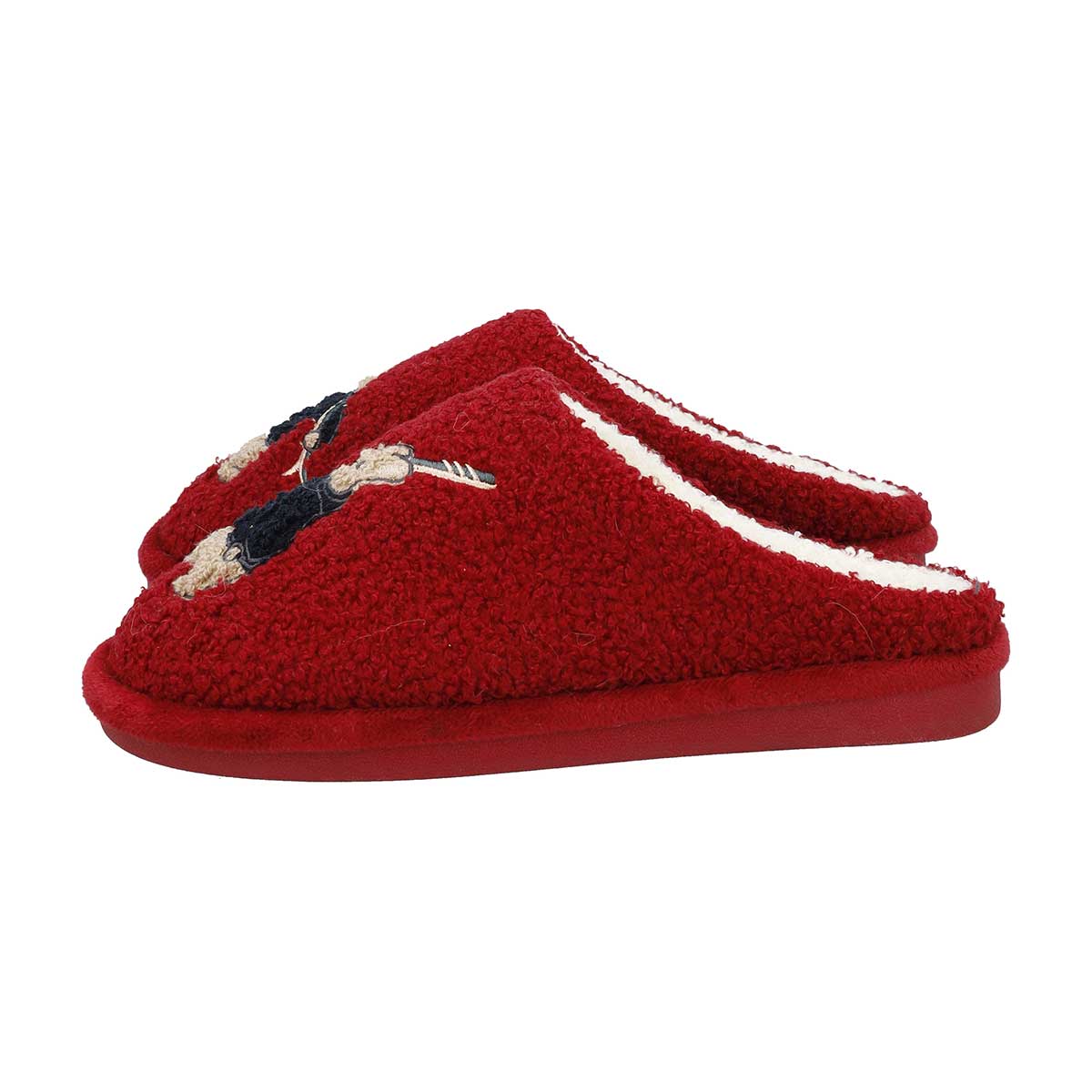 Pantofole donna invernali rosso con coniglio 6A56079