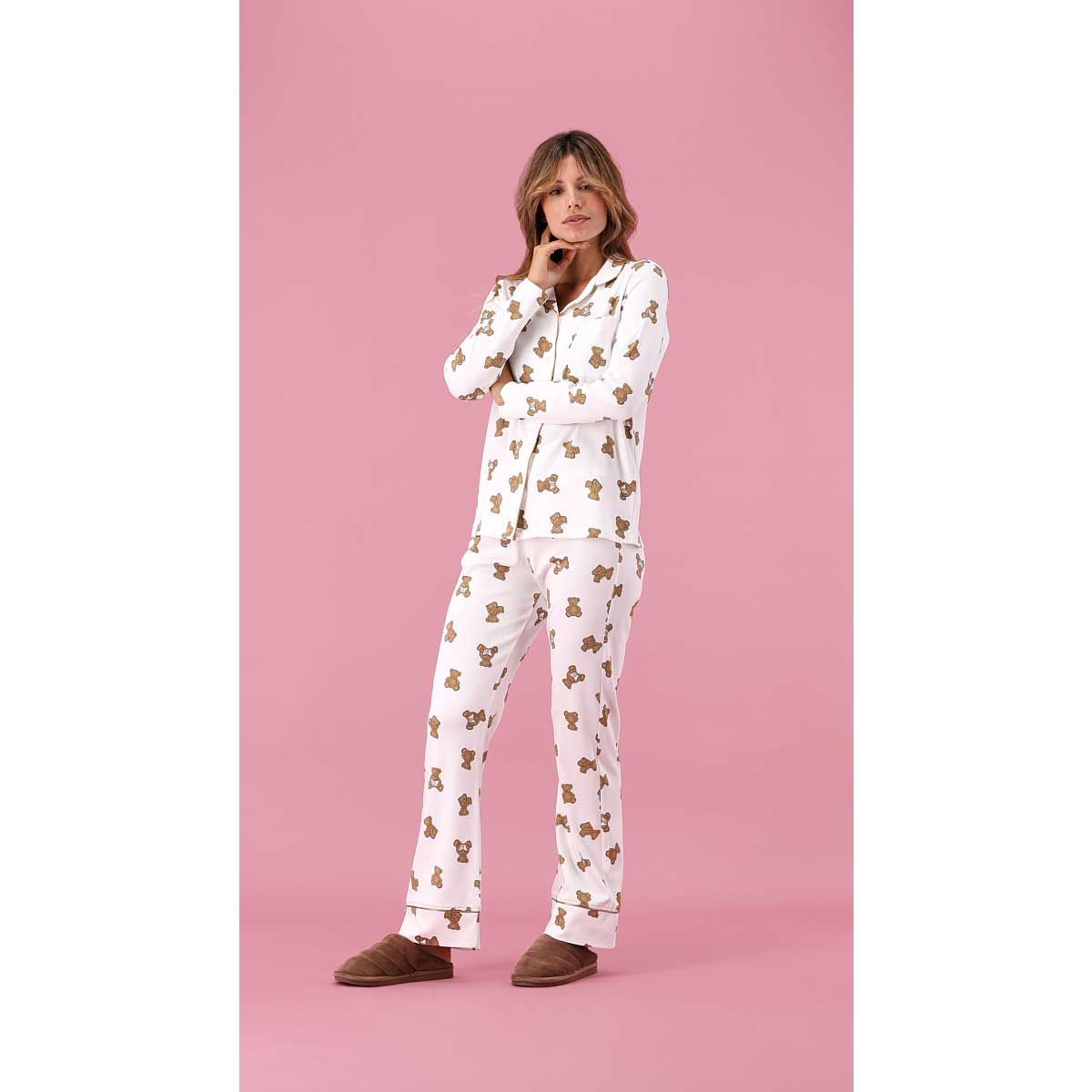 Pigiama aperto donna lungo 6P86023_745Z