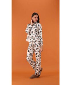 Pigiama donna aperto cane Bulldog 6P86042_743Z