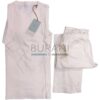 Pigiama donna lungo cotone 6P86048 a 136 panna