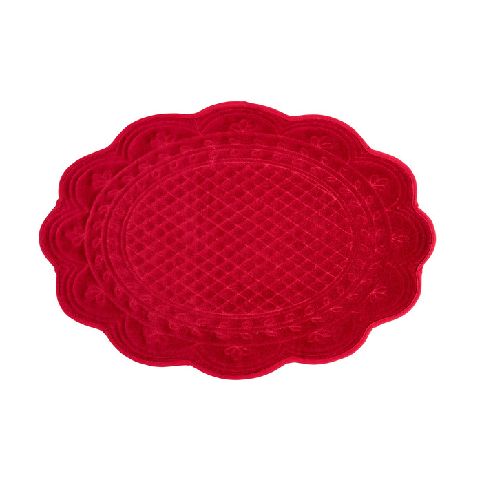 tovaglietta americana velluto rosso