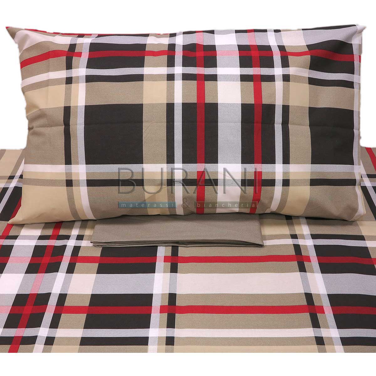 Lenzuola scozzese Glasgow fondente Gabel