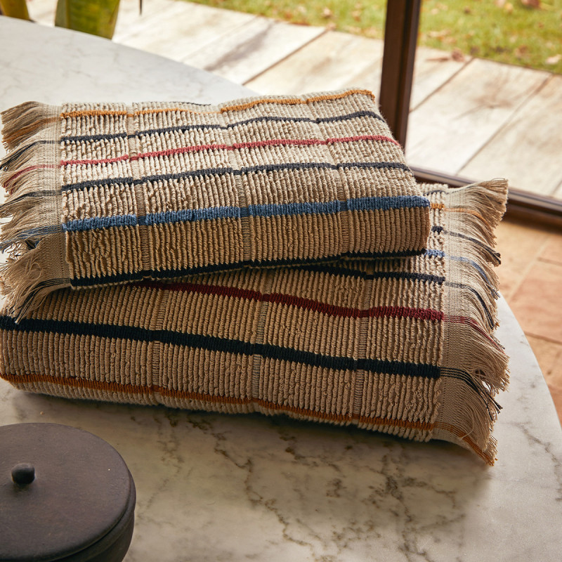Asciugamano con ospite Stripes tinto filo Fazzini
