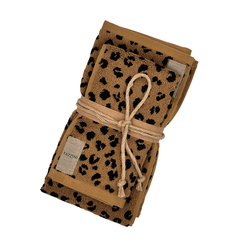 Asciugamano con ospite Tabby tinto filo Fazzini