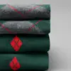 CALZA corta uomo rombi verde vprt93505