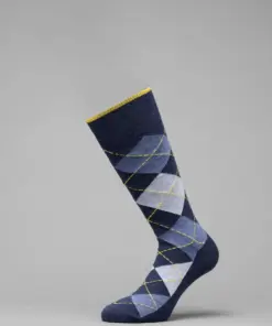 CALZA corta uomo rombi blu vprt93505