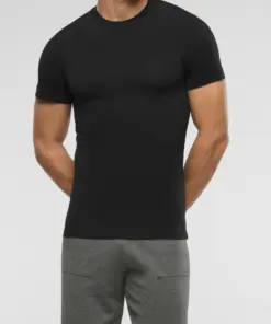 Maglia Girocollo in Lana Merino e Modal Elasticizzato X-Touch Merino - Perofil VPRT93254 nero