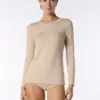 Maglia Manica Lunga Modal e Cotone Perfect Line Cotton Oroblù naturale - VOBT01676