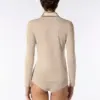 Maglia Polo Manica Lunga in Cotone e Modal Perfect Line Cotton naturale vobt01677