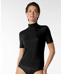 Maglia manica corta in Modal e Cashmere - Perfect line Cashmere - Oroblù VOBT68173 nero .1