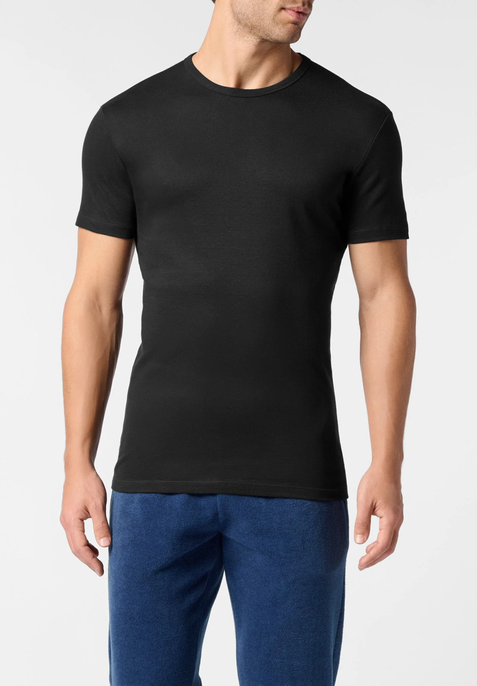 Maglia uomo caldo cotone - Perofil VPRT91156 nero