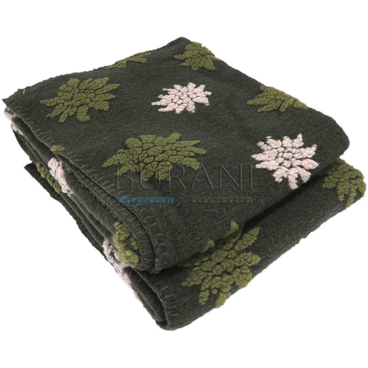Plaid di lana cotta Stella Alpina