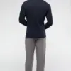 maglia uomo manica lunga caldo cotone blu vprt91157