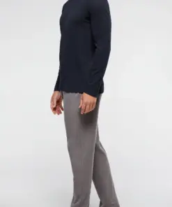 maglia uomo manica lunga caldo cotone blu vprt91157