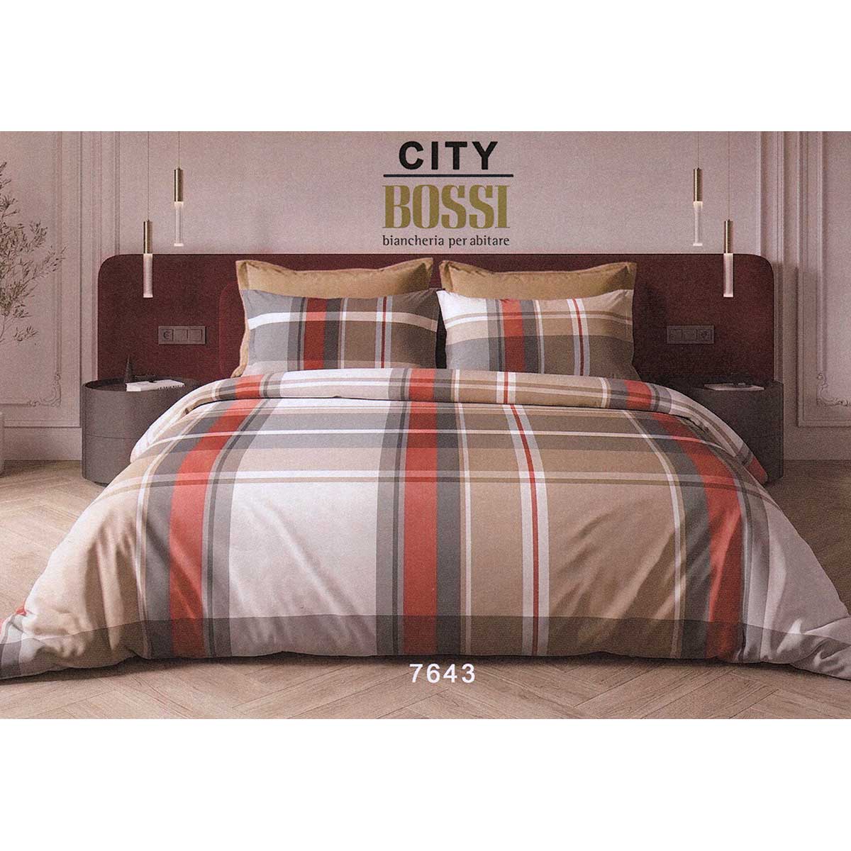 Copripiumino righe bossi matrimoniale tinto filo 7643 CITY