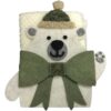 Lavette spugna cestino Natalizio Bear con 3 lavette