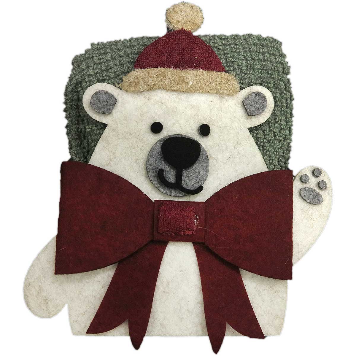 Lavette spugna cestino Natalizio Bear con 3 lavette - immagine 10