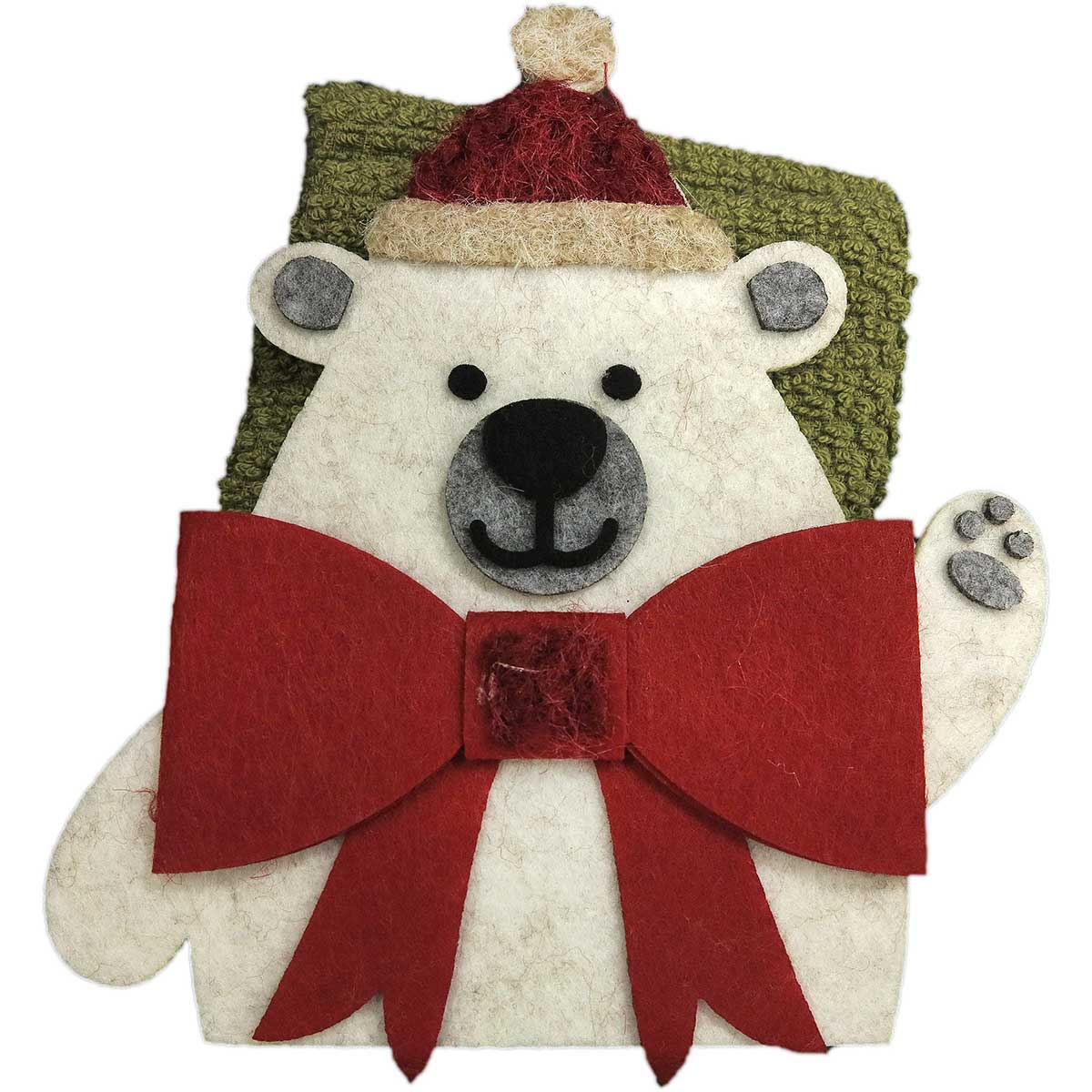 Lavette spugna cestino Natalizio Bear con 3 lavette - immagine 6
