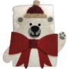 Lavette spugna cestino Natalizio Bear con 3 lavette