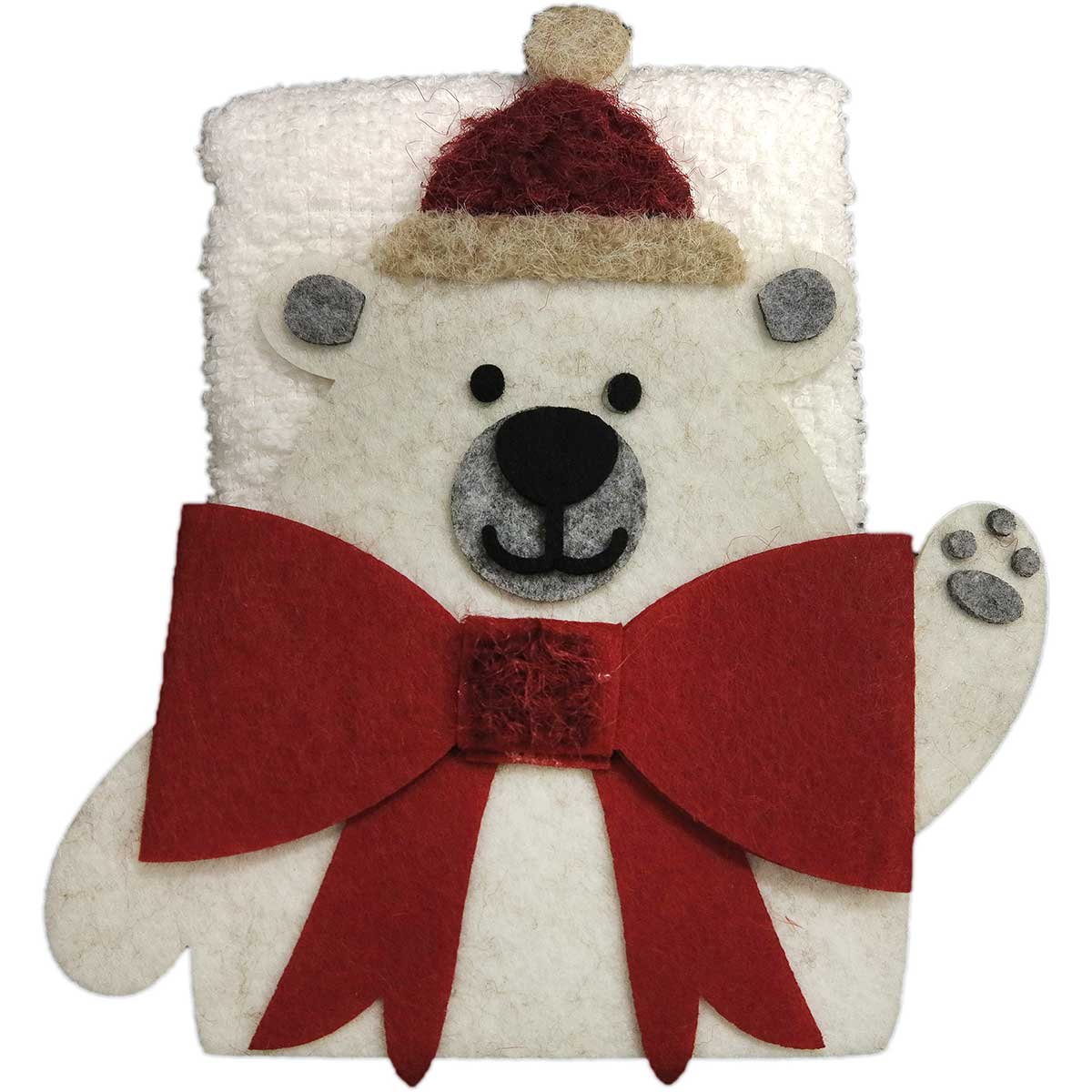 Lavette spugna cestino Natalizio Bear con 3 lavette