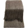 Plaid Morbidissimo Melange Marrone con Maxifrangia cm.130x170