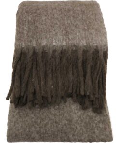 Plaid Morbidissimo Melange Marrone con Maxifrangia cm.130x170