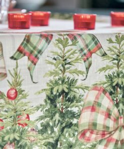 Tovaglia no stiro autunnale antimacchia Natale in Salotto